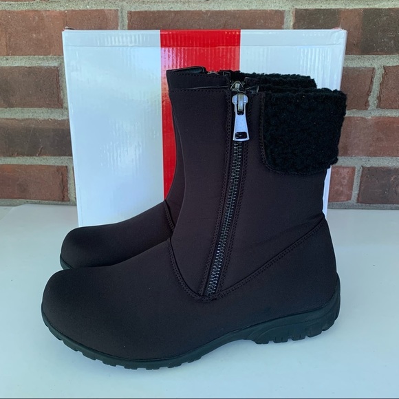 Propet Women’s Dani Black Faux Fur Ankle Winter & Snow Boots US 7 M NEW - Picture 4 of 8